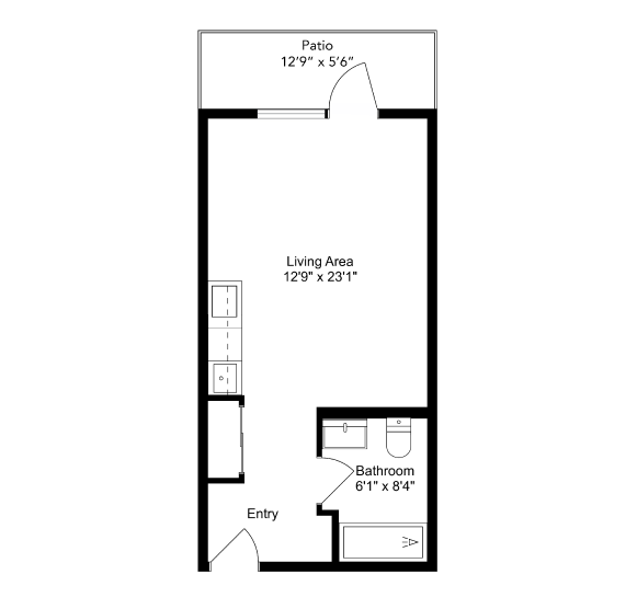 studio 357 sq ft